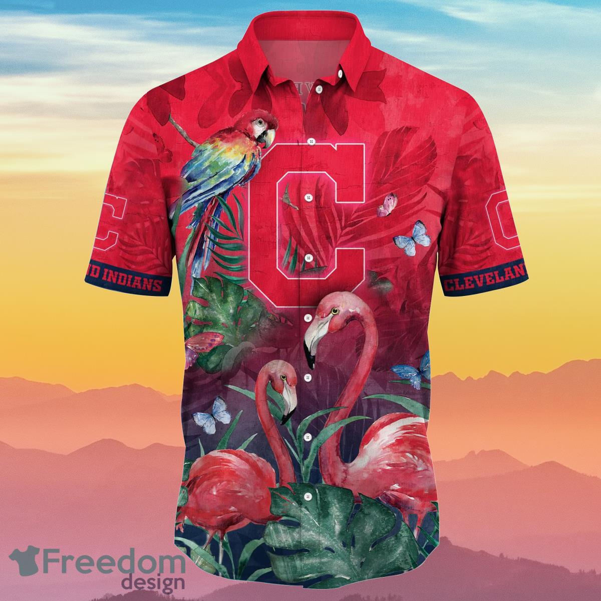 Cleveland Indians MLB Flower Hawaiian Shirt Ideal Gift For Fans