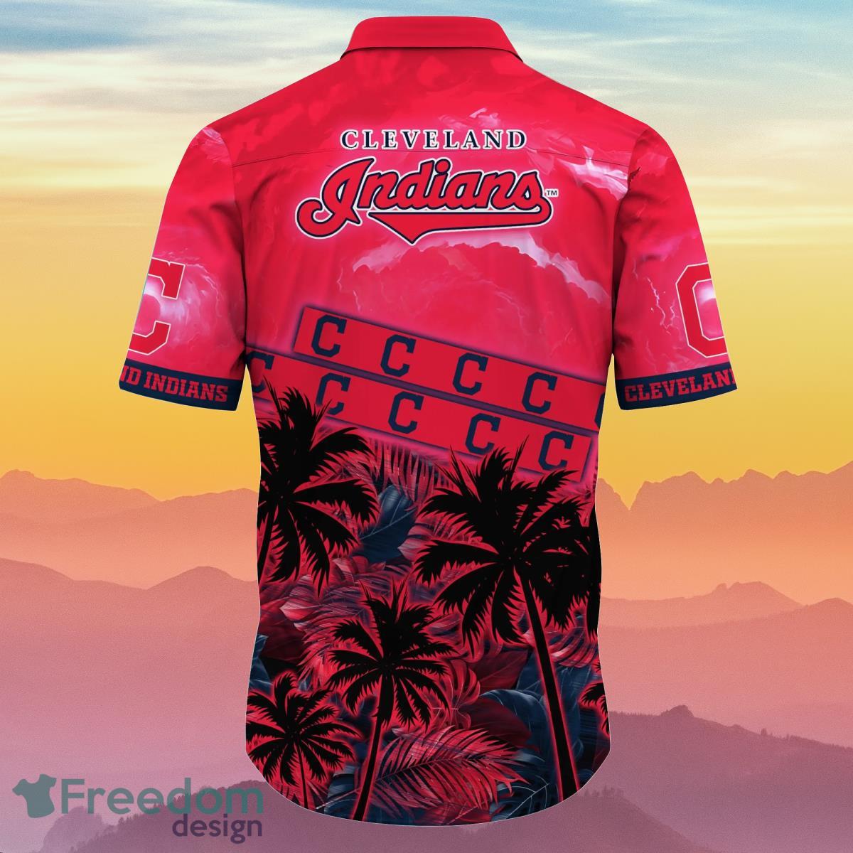 Cleveland Indians MLB Flower Hawaiian Shirt Ideal Gift For Real Fans