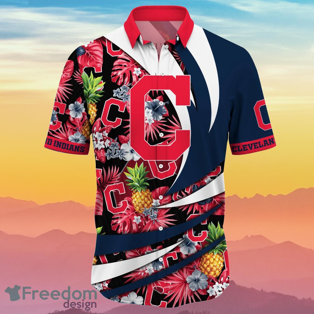 Cleveland Indians MLB Flower Hawaiian Shirt Special Gift For Fans