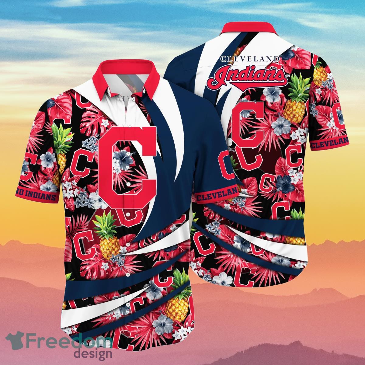 Cleveland Indians MLB Flower Hawaiian Shirt Special Gift For Fans Cleveland Indians MLB Flower Hawaiian Shirt Special Gift For Fans
