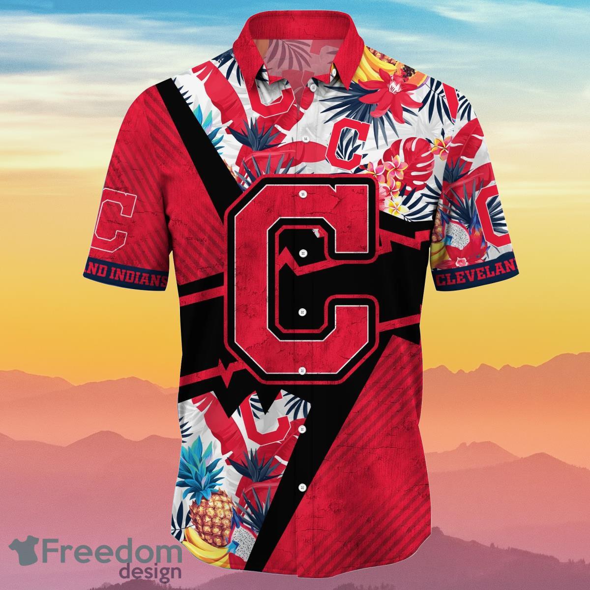 Cleveland Indians MLB Flower Hawaiian Shirt Special Gift For Men And Women Fans