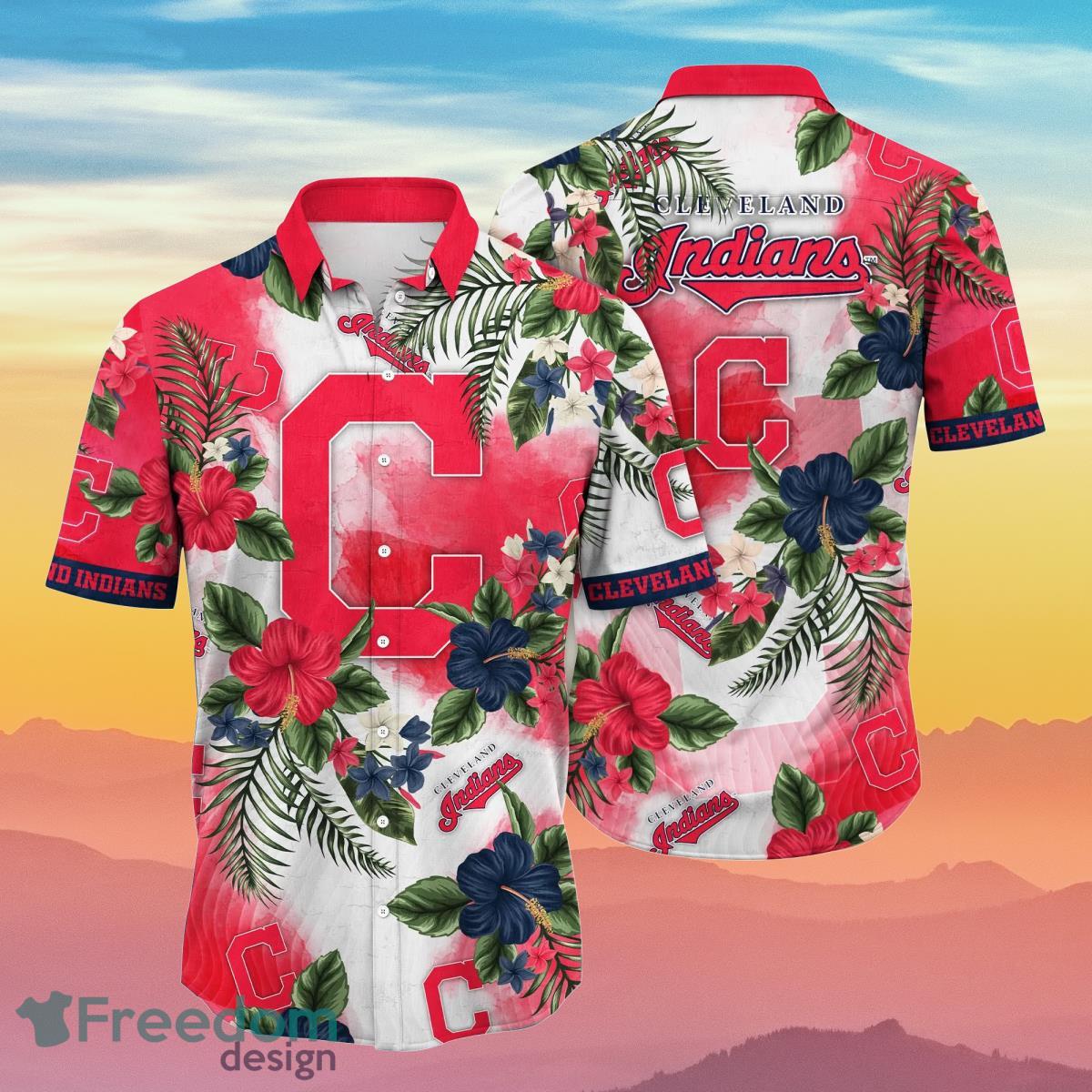 Cleveland Indians MLB Flower Hawaiian Shirt Summer Football Gift For Real Fans Cleveland Indians MLB Flower Hawaiian Shirt Summer Football Gift For Real Fans