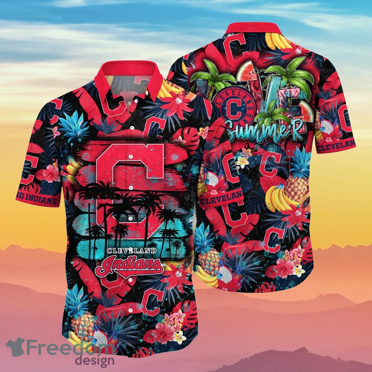 Cleveland Indians MLB Flower Hawaiian Shirt Summer Football Gift For True Fans Cleveland Indians MLB Flower Hawaiian Shirt Summer Football Gift For True Fans