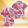 Cleveland Indians Pink Hibiscus White Orchid White Background 3D Hawaiian Shirt Gift For Fans