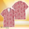 Cleveland Indians Tiny White Hibiscus Pattern Red Background 3D Hawaiian Shirt Gift For Fans
