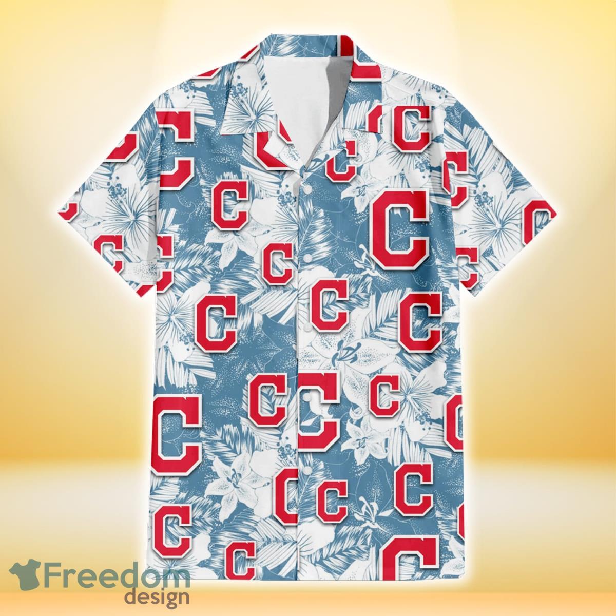 Cleveland-Indians-White-Hibiscus-Orchid-Light-Blue-Background-3D-Hawaiian-Shirt-Gift-For-Fans-1