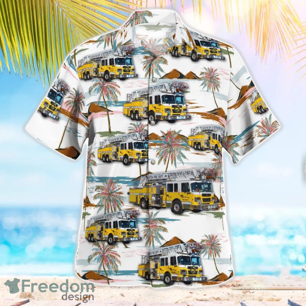 Clinton City Fire Department Beach Hawaiian Shirt Summer Gift