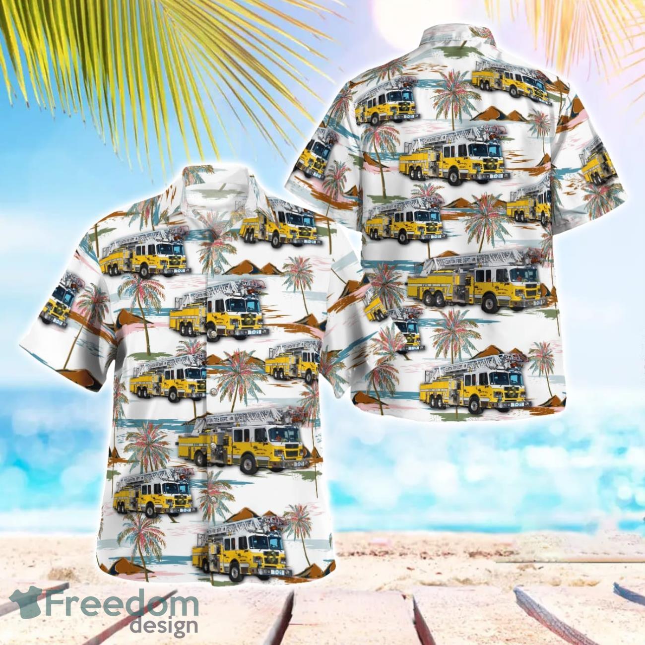 Clinton City Fire Department Beach Hawaiian Shirt Summer Gift Clinton City Fire Department Beach Hawaiian Shirt Summer Gift