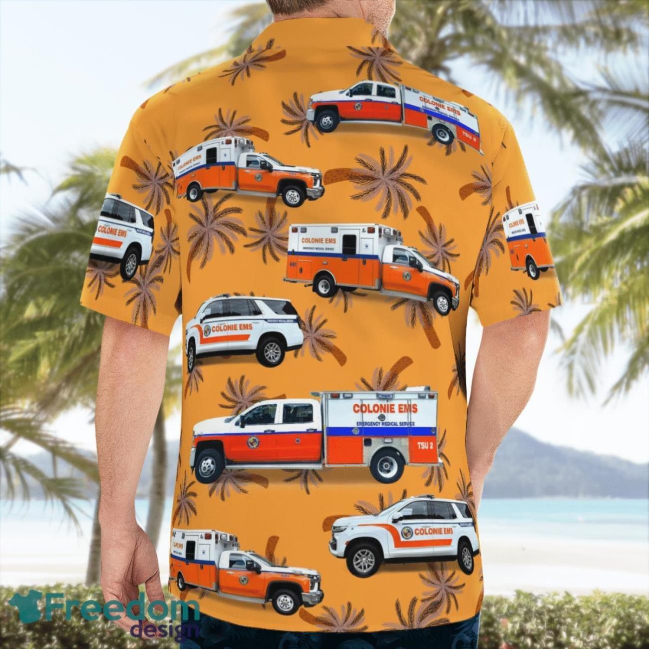 Colonie EMS Department 3D Summer Aloha Hawaiian Shirt