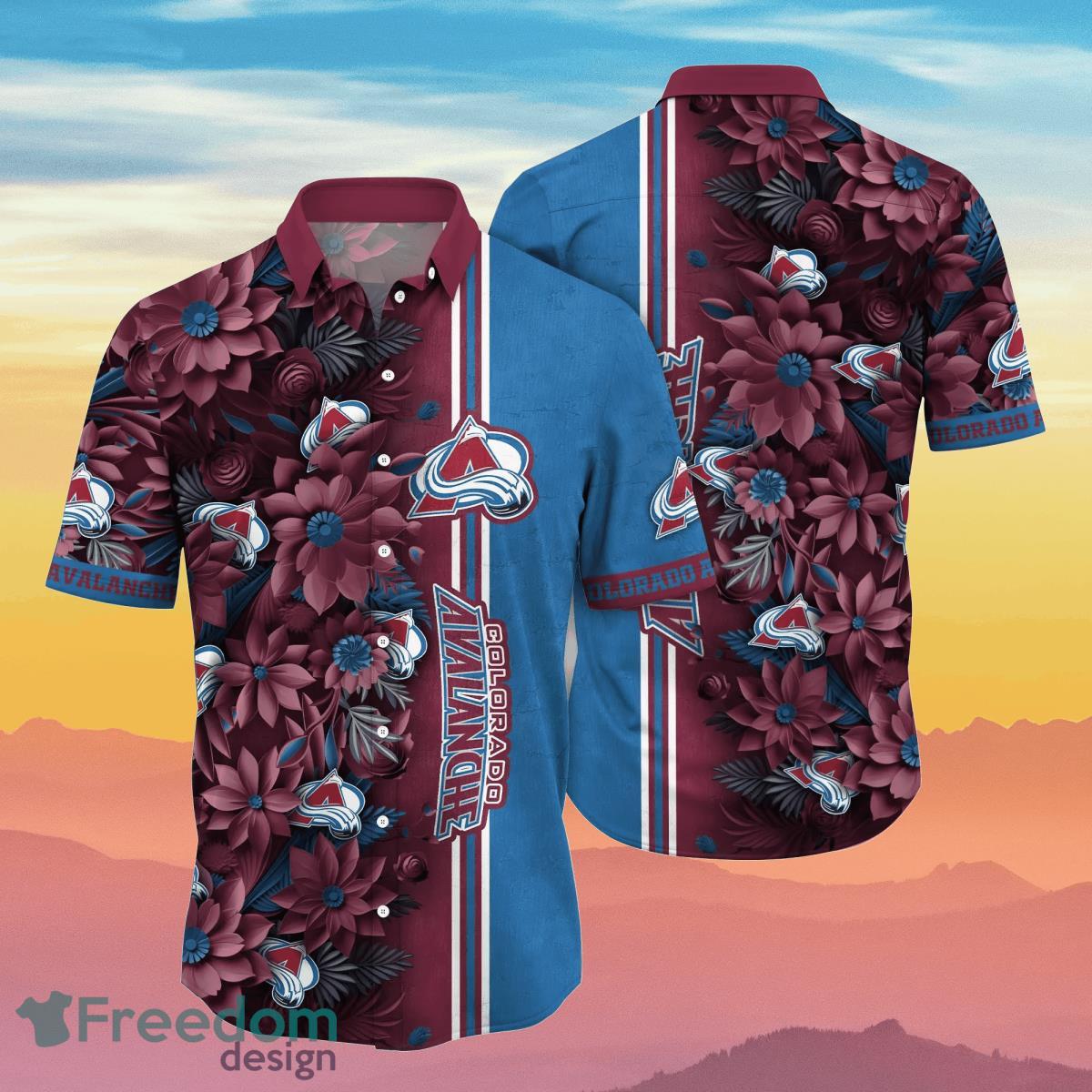 Colorado Avalanche NHL Flower Hawaiian Shirt Best Gift For Fans Colorado Avalanche NHL Flower Hawaiian Shirt Best Gift For Fans