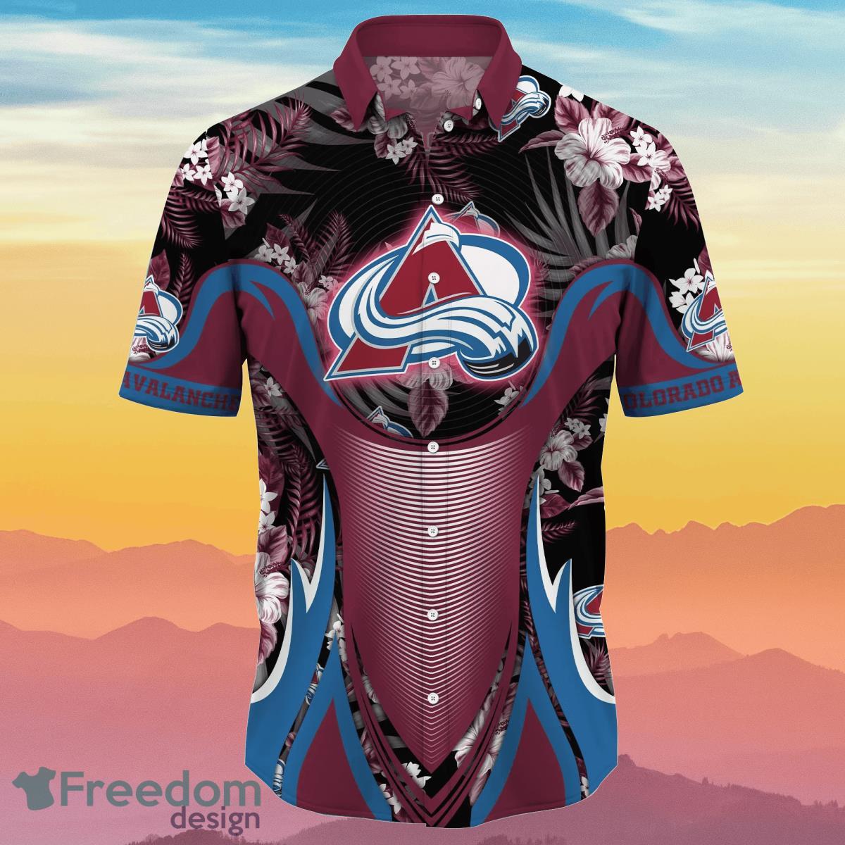 Colorado Avalanche NHL Flower Hawaiian Shirt Best Gift For Men And Women Fans