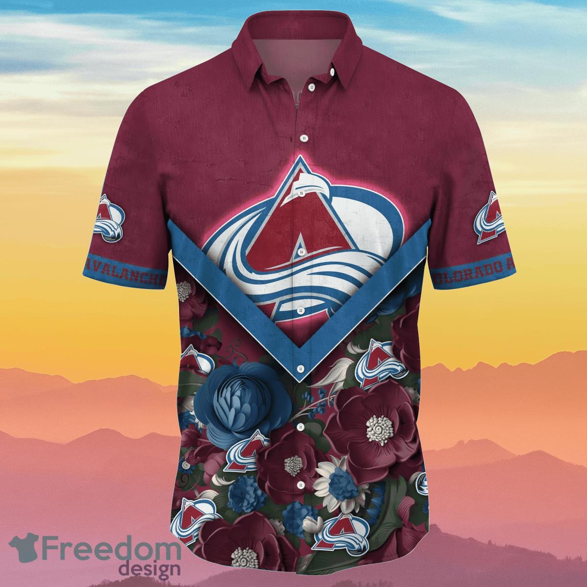 Colorado Avalanche NHL Flower Hawaiian Shirt Unique Gift For Men And Women Fans