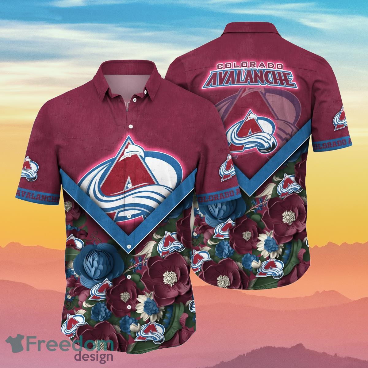 Colorado Avalanche NHL Flower Hawaiian Shirt Unique Gift For Men And Women Fans Colorado Avalanche NHL Flower Hawaiian Shirt Unique Gift For Men And Women Fans