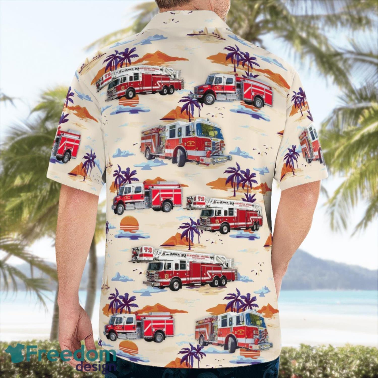 Glenwood Springs Fire Department Beach Hawaiian Shirt Glenwood Springs Fire Department Beach Hawaiian Shirt