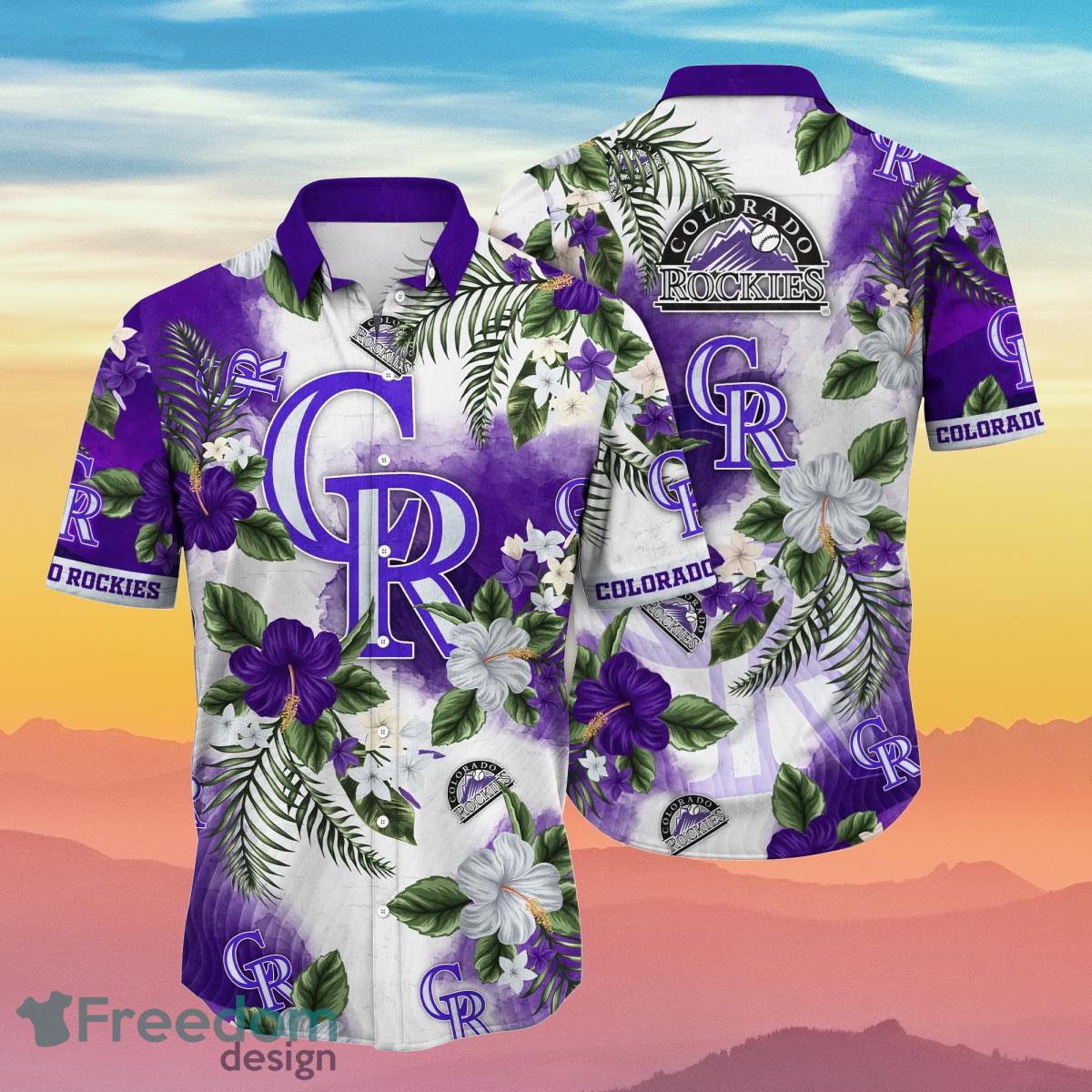 Colorado Rockies MLB Flower Hawaiian Shirt Summer Football Gift For Real Fans Colorado Rockies MLB Flower Hawaiian Shirt Summer Football Gift For Real Fans