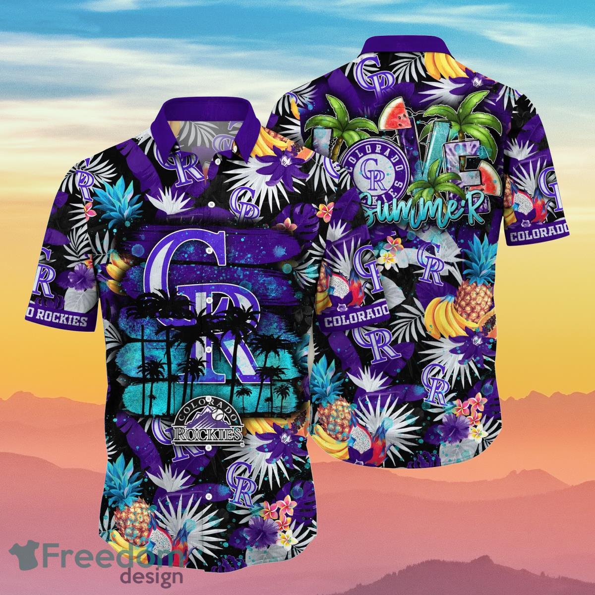 Colorado Rockies MLB Flower Hawaiian Shirt Summer Football Gift For True Fans Colorado Rockies MLB Flower Hawaiian Shirt Summer Football Gift For True Fans