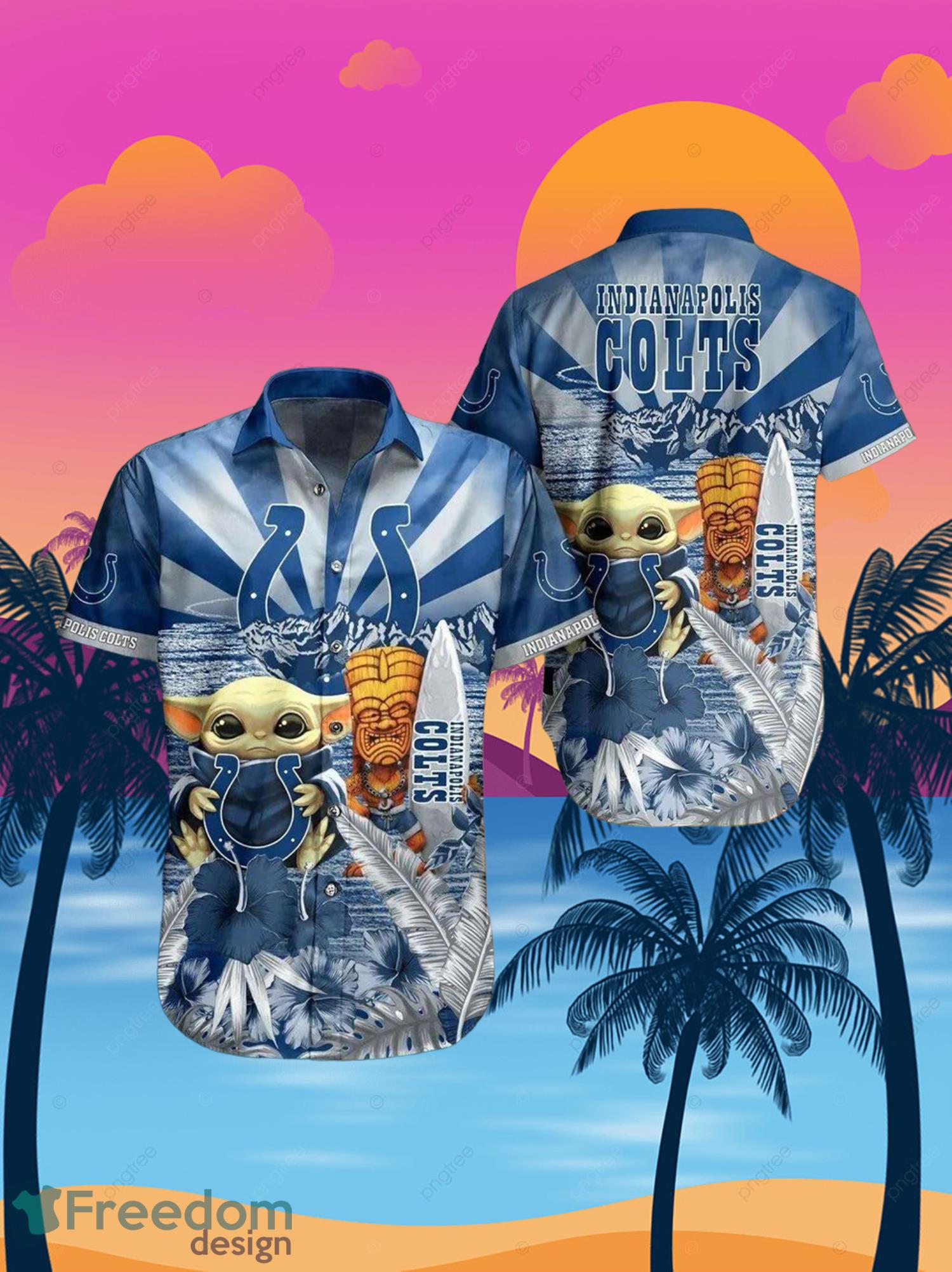 Colts Baby Yoda Star Wars Beach Summer Hawaiian Shirt Full Over Print Colts Baby Yoda Star Wars Beach Summer Hawaiian Shirt Full Over Print
