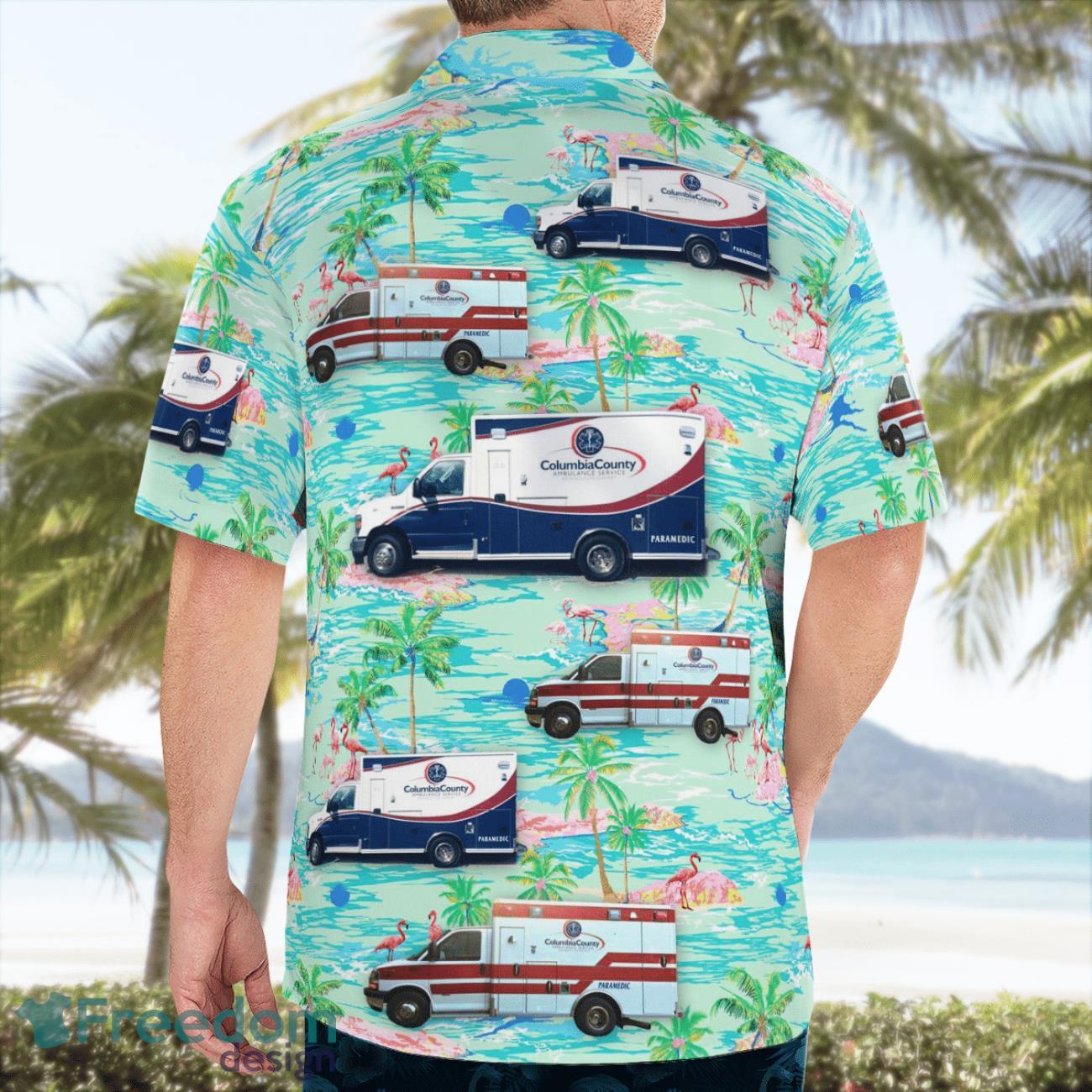 Columbia County Ambulance Service Beach Hawaiian Shirt Gift For Summer Holiday