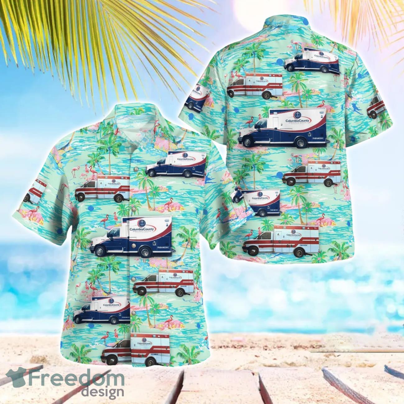Columbia County Ambulance Service Beach Hawaiian Shirt Gift For Summer Holiday Columbia County Ambulance Service Beach Hawaiian Shirt Gift For Summer Holiday