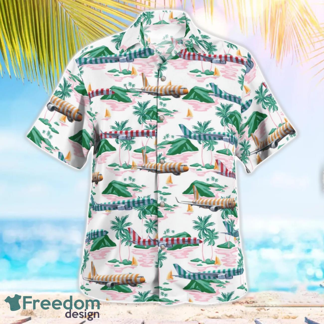 Condor Flugdienst Airbus New Livery Hawaiian Shirt Beach Summer Shirt