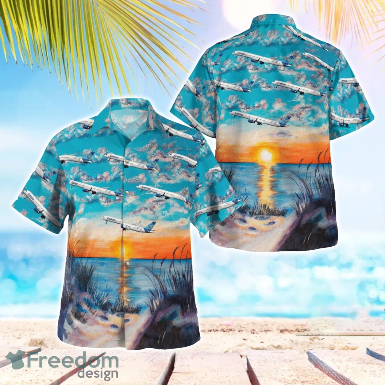 Condor Flugdienst Boeing 757-330 Hawaiian Shirt Beach Summer Shirt Condor Flugdienst Boeing 757-330 Hawaiian Shirt Beach Summer Shirt