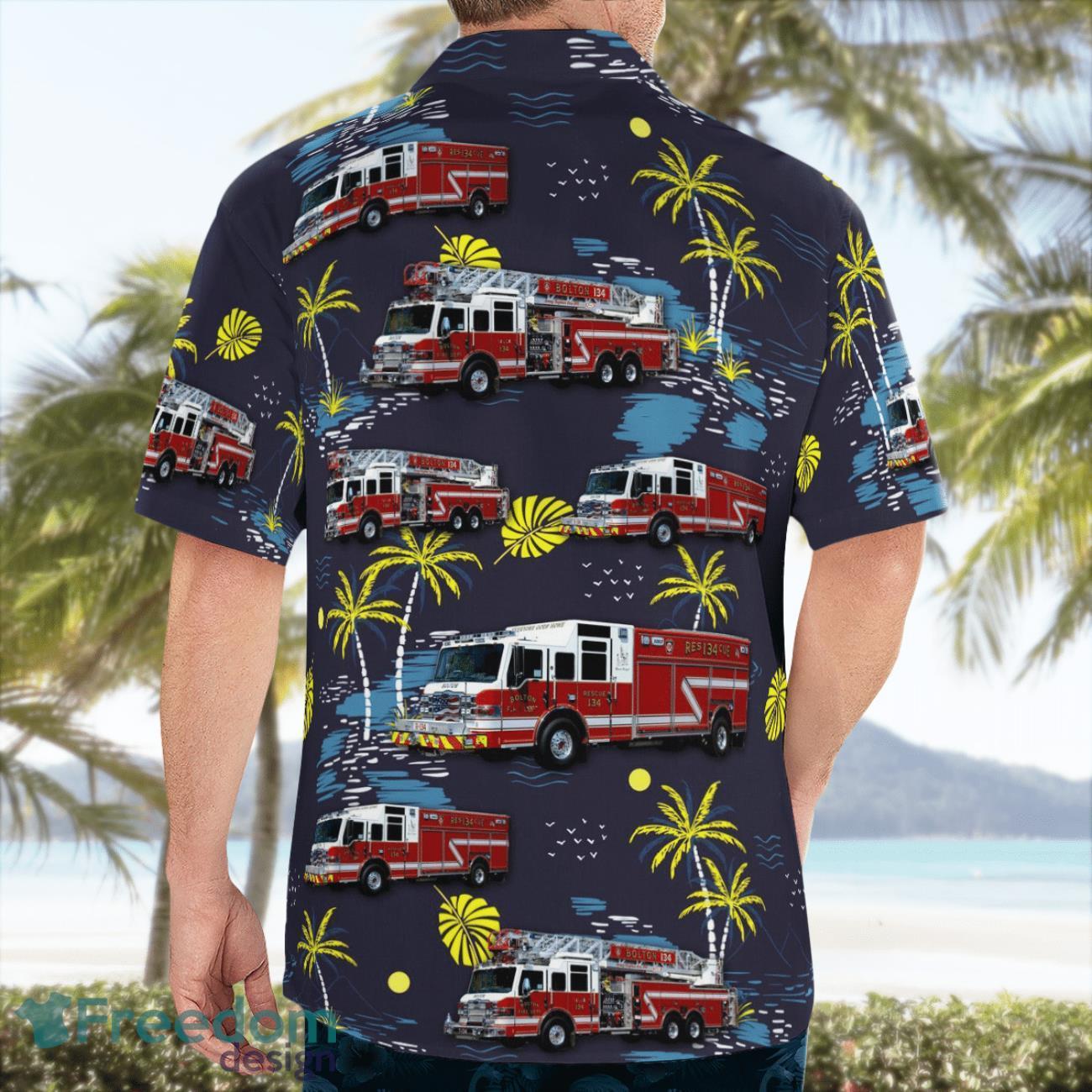 Bolton Fire Department Beach Hawaiian Shirt Summer Gift Bolton Fire Department Beach Hawaiian Shirt Summer Gift
