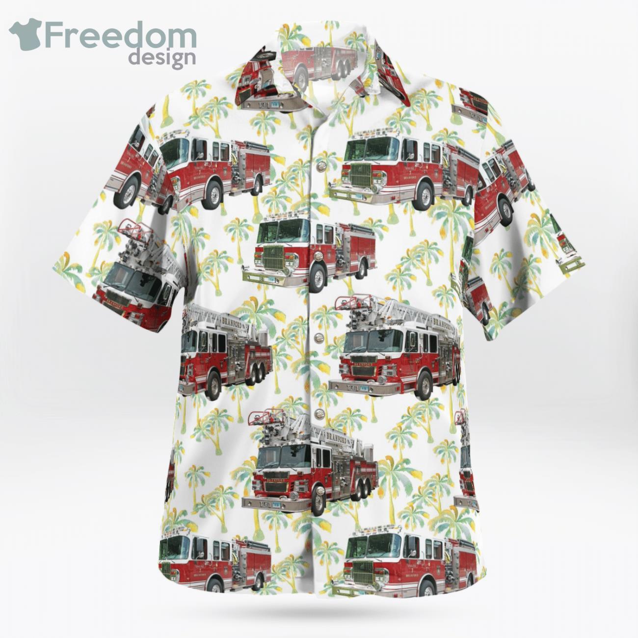 Connecticut Branford Fire Department Coconut Hawaiian Shirt