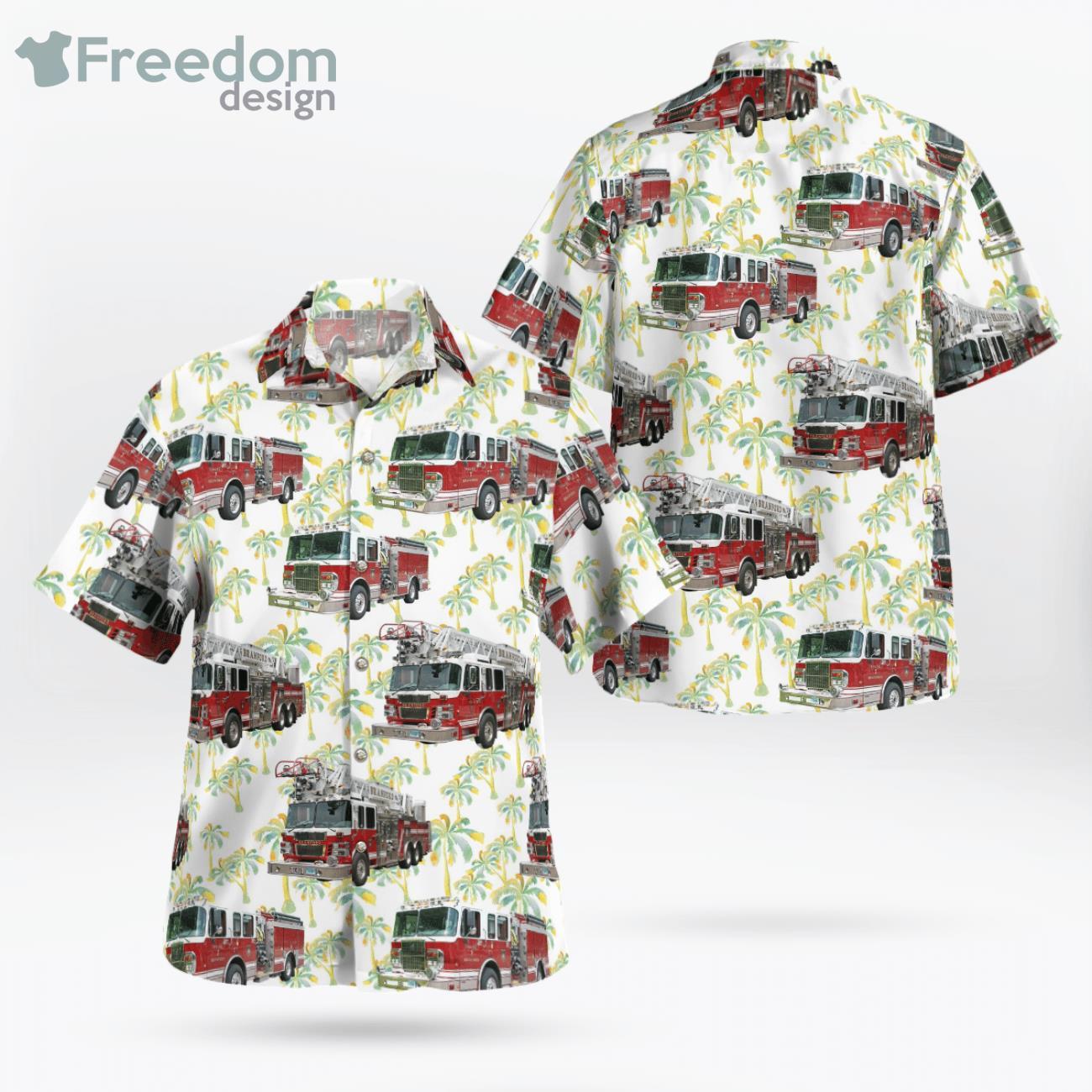 Connecticut Branford Fire Department Coconut Hawaiian Shirt Connecticut Branford Fire Department Coconut Hawaiian Shirt
