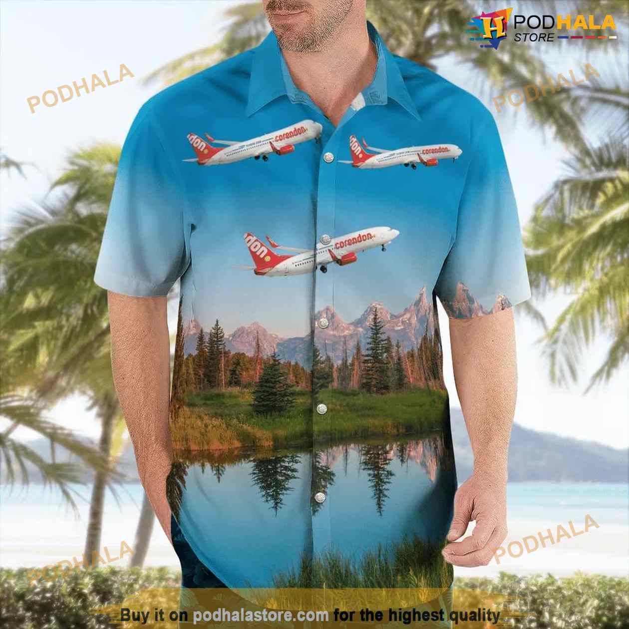 Corendon Dutch Airlines Boeing 737-86J Hawaiian Shirt For Men And Women