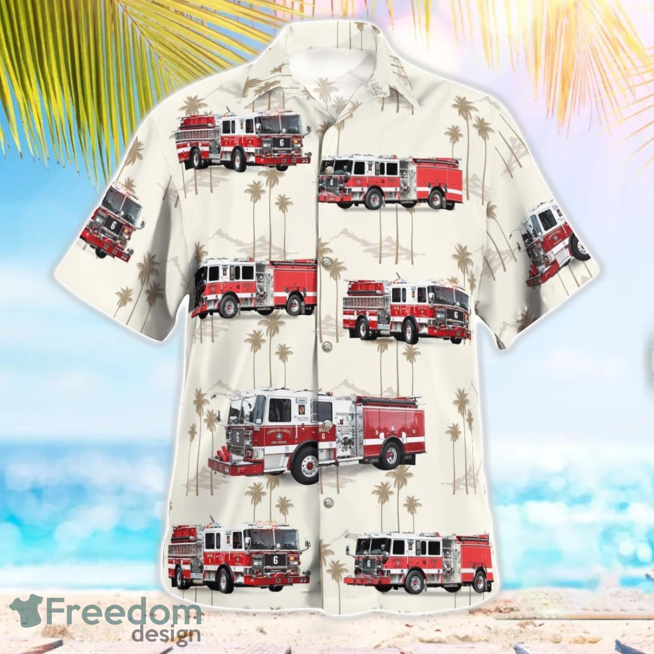 Cornelius-Lemley Fire Department 3D Hawaiian Shirt