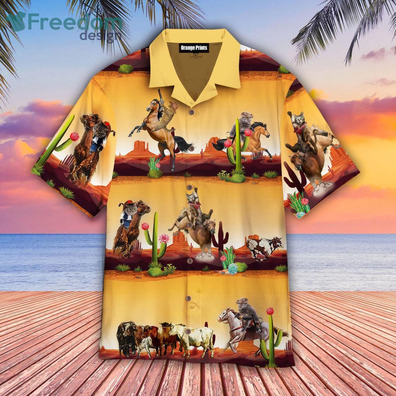 Cowboy Cat Hawaiian Shirt For Men & Women Cowboy Cat Hawaiian Shirt For Men & Women