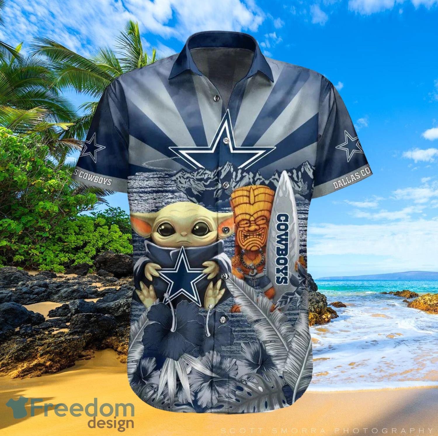 Cowboys Baby Yoda Star Wars Beach Summer Hawaiian Shirt Full Over Print