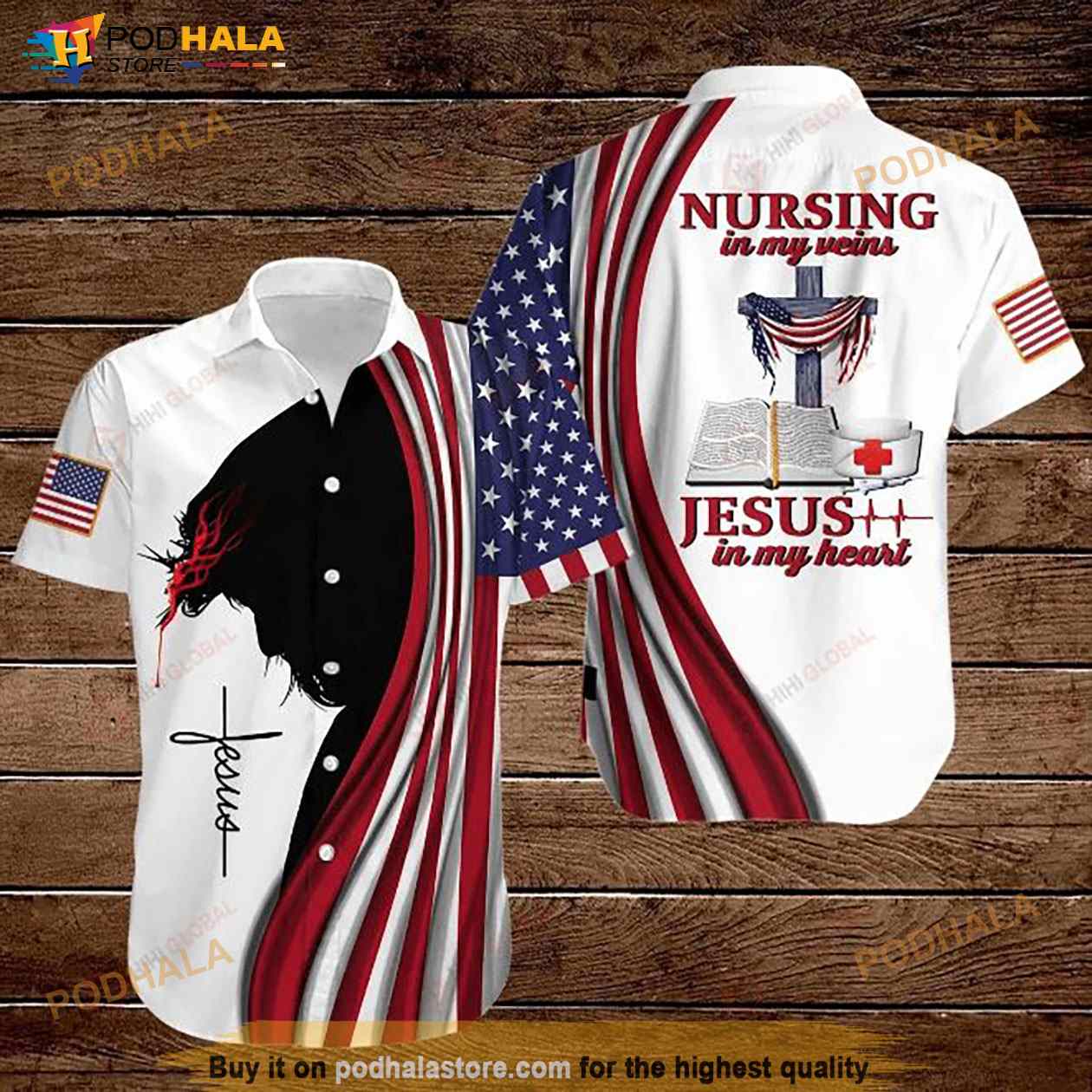 Cross-Jesus-Bible-American-Flag-Nurse-Nursing-In-My-Veins-Jesus-In-My-Heart-Hawaiian-Shirt.jpg