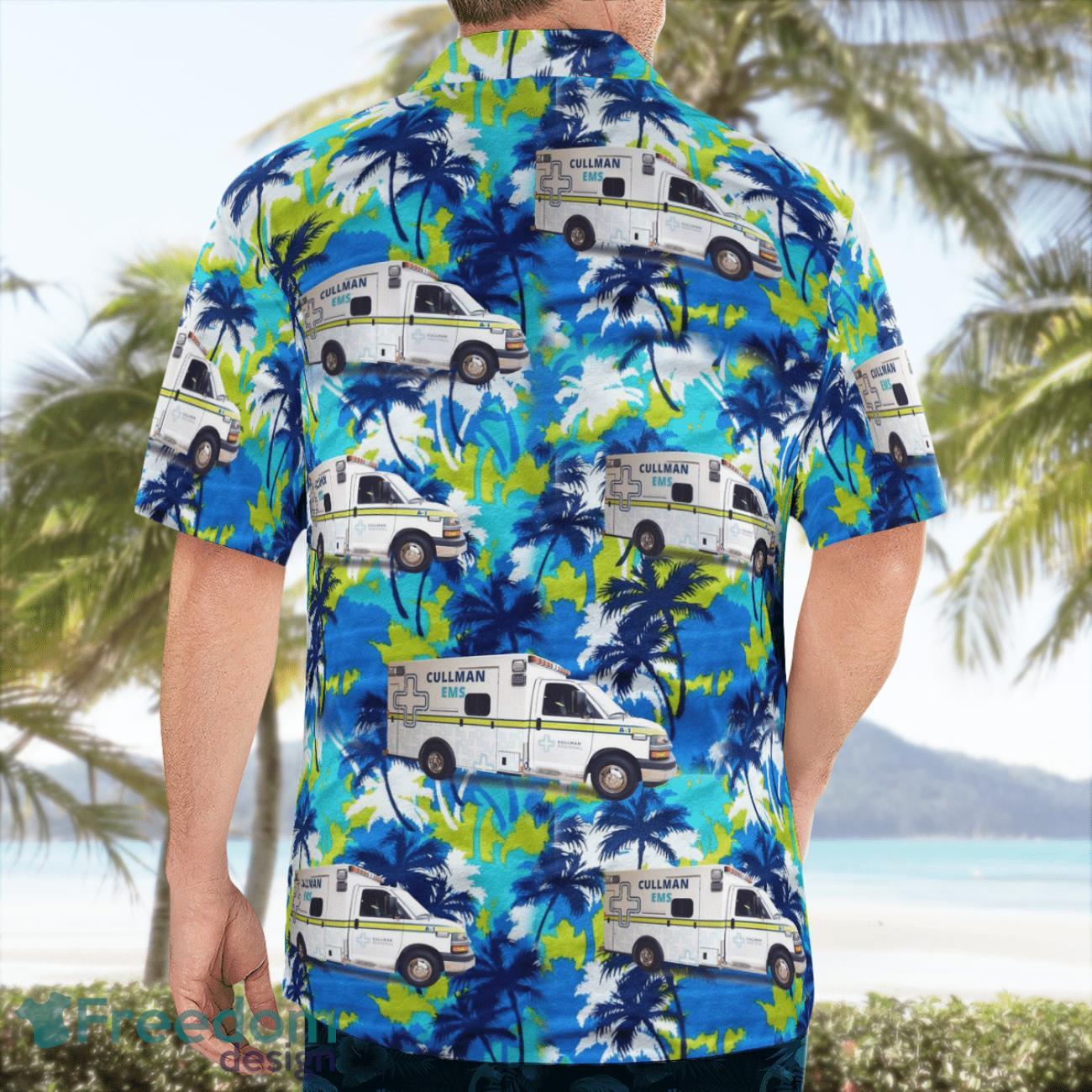 Cullman EMS 3D Summer Aloha Hawaiian Shirt