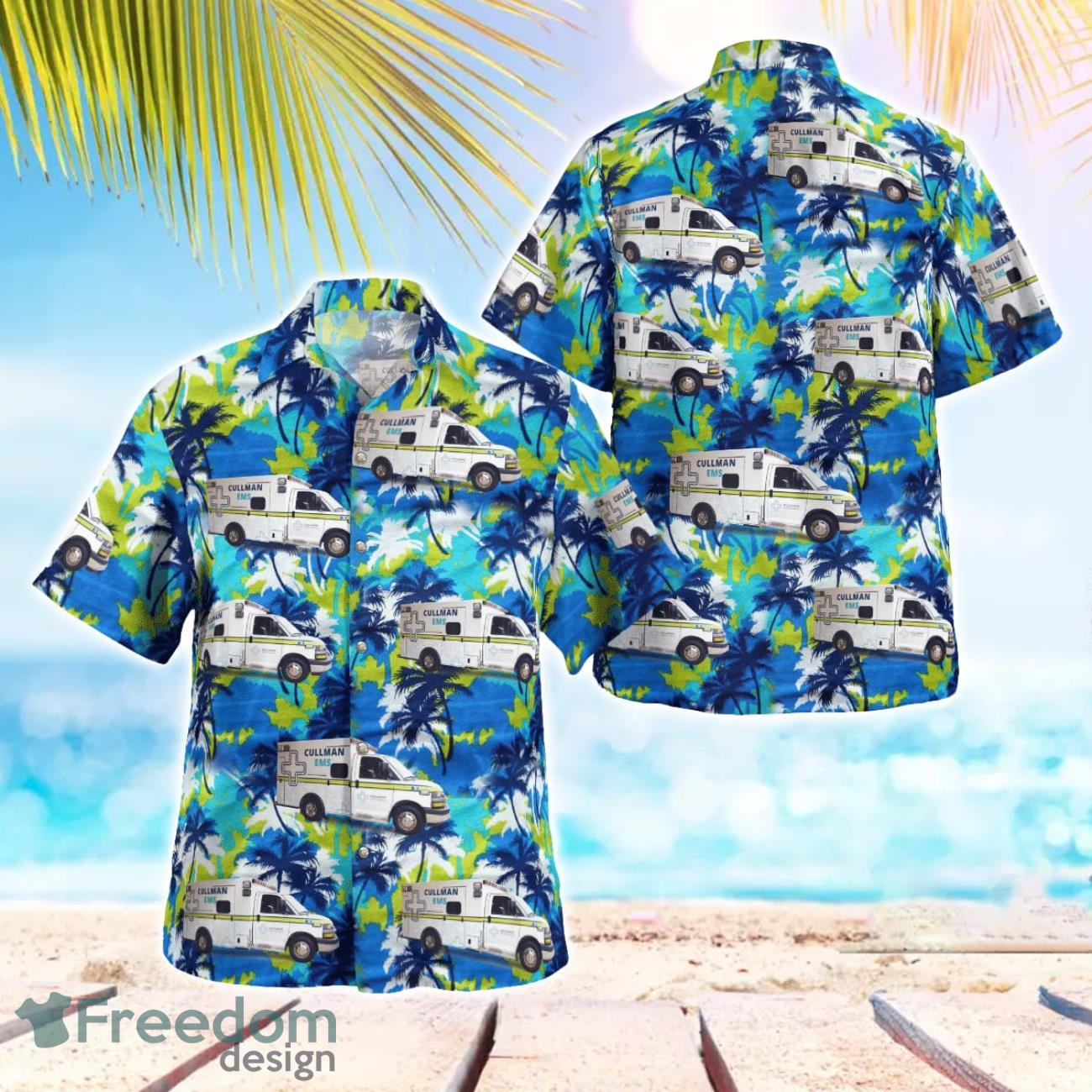 Cullman EMS 3D Summer Aloha Hawaiian Shirt Cullman EMS 3D Summer Aloha Hawaiian Shirt