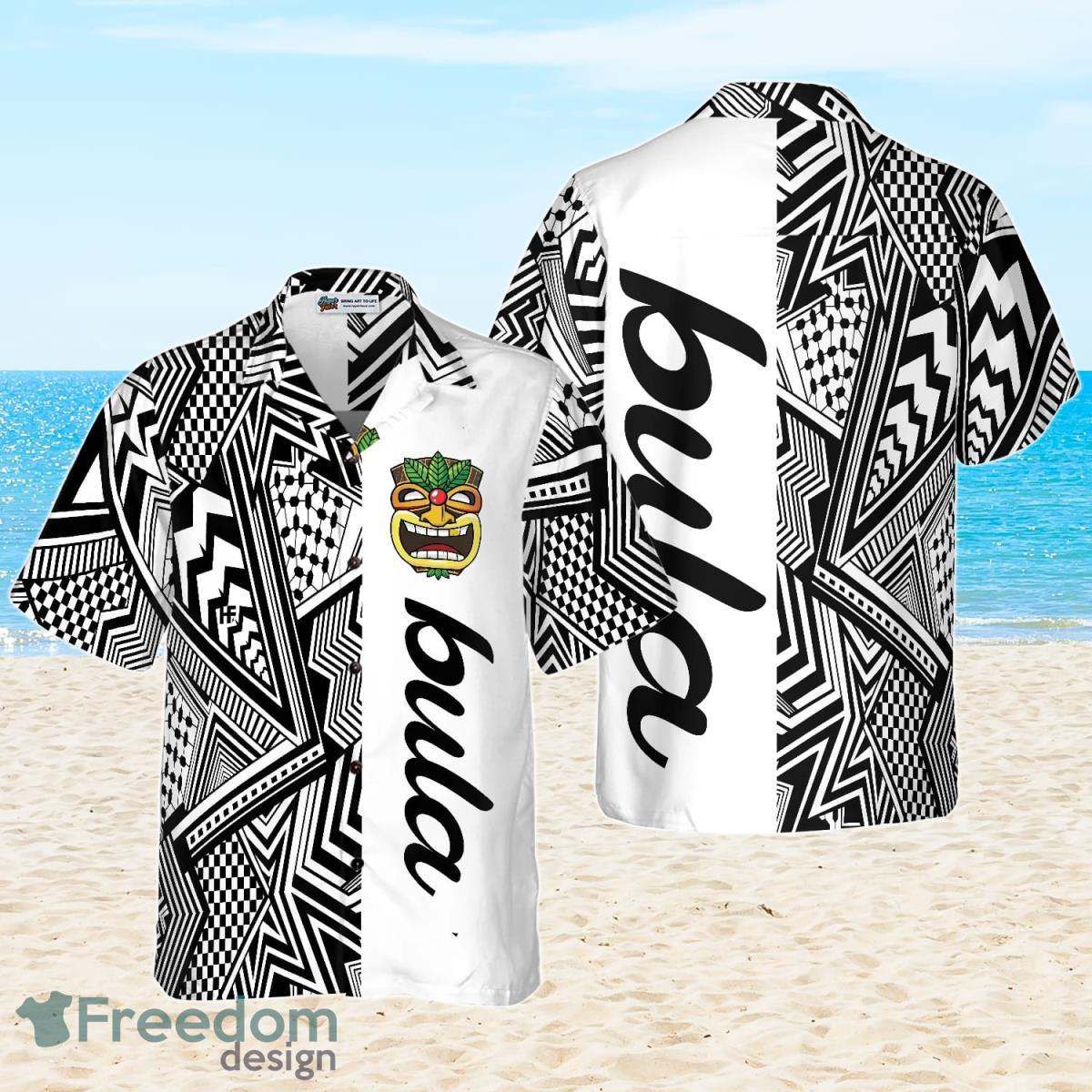 Customized Black And White Modern Pattern Bula Hawaiian Shirt Best Gift For Men And Women Customized Black And White Modern Pattern Bula Hawaiian Shirt Best Gift For Men And Women
