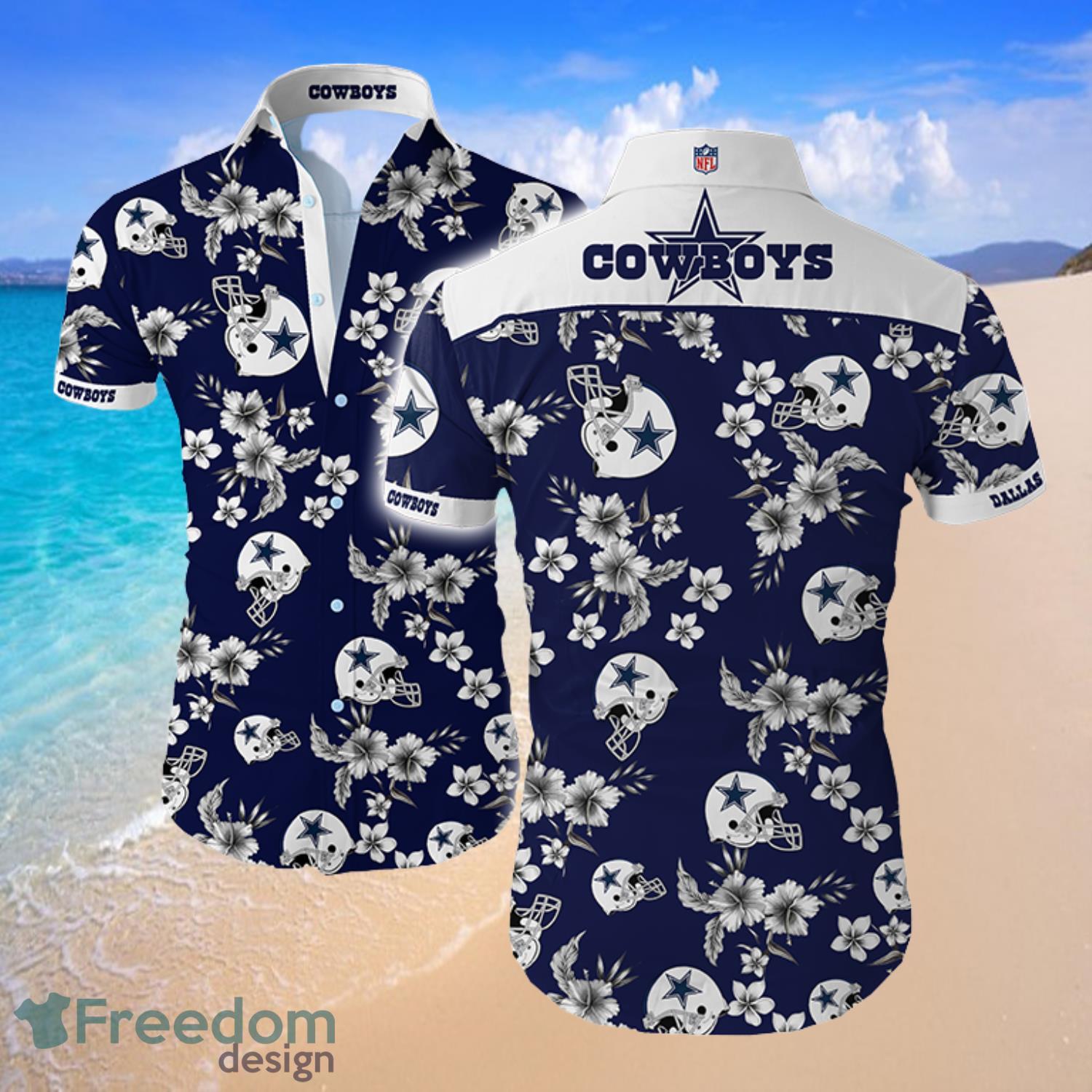 Dallas Cowboys Logo Dark Shirt Hawaiian Summer Beach Shirt Full Print Dallas Cowboys Logo Dark Shirt Hawaiian Summer Beach Shirt Full Print