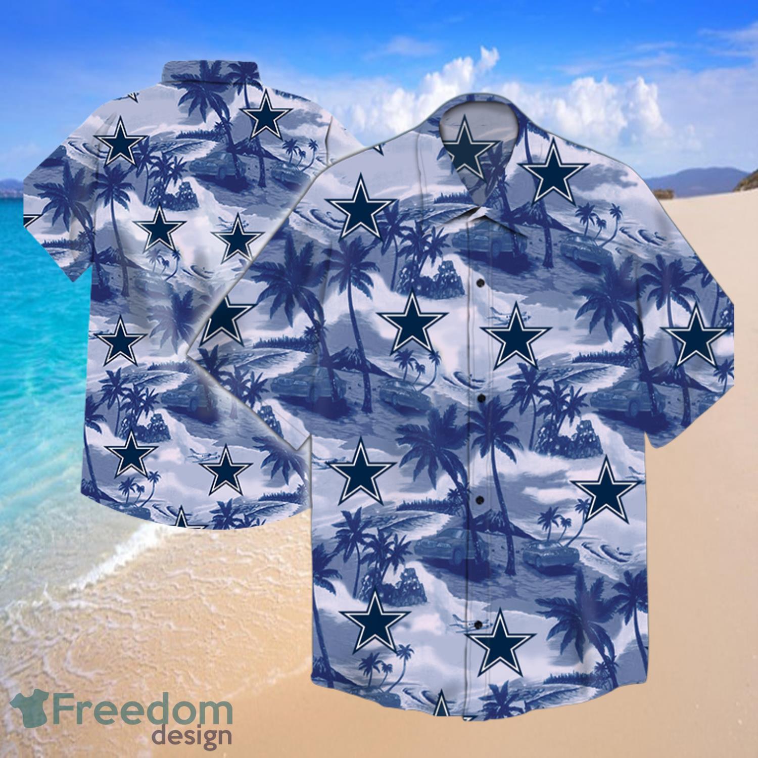 Dallas Cowboys Logo Hawaiian Summer Beach Shirt Full Print Dallas Cowboys Logo Hawaiian Summer Beach Shirt Full Print