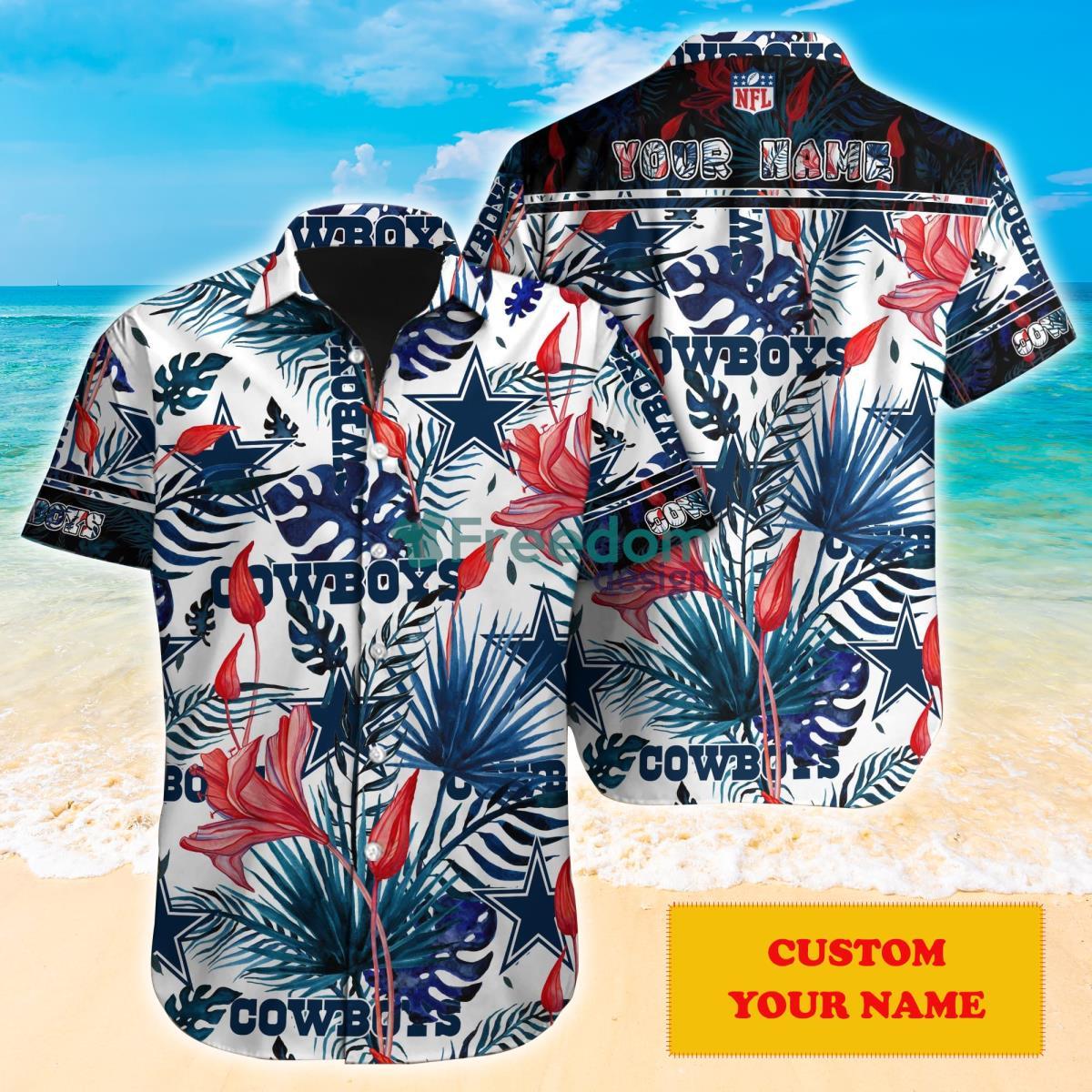Dallas Cowboys NFL Custom Name Hawaiian Shirt Super Hot Design For Fans Dallas Cowboys NFL Custom Name Hawaiian Shirt Super Hot Design For Fans