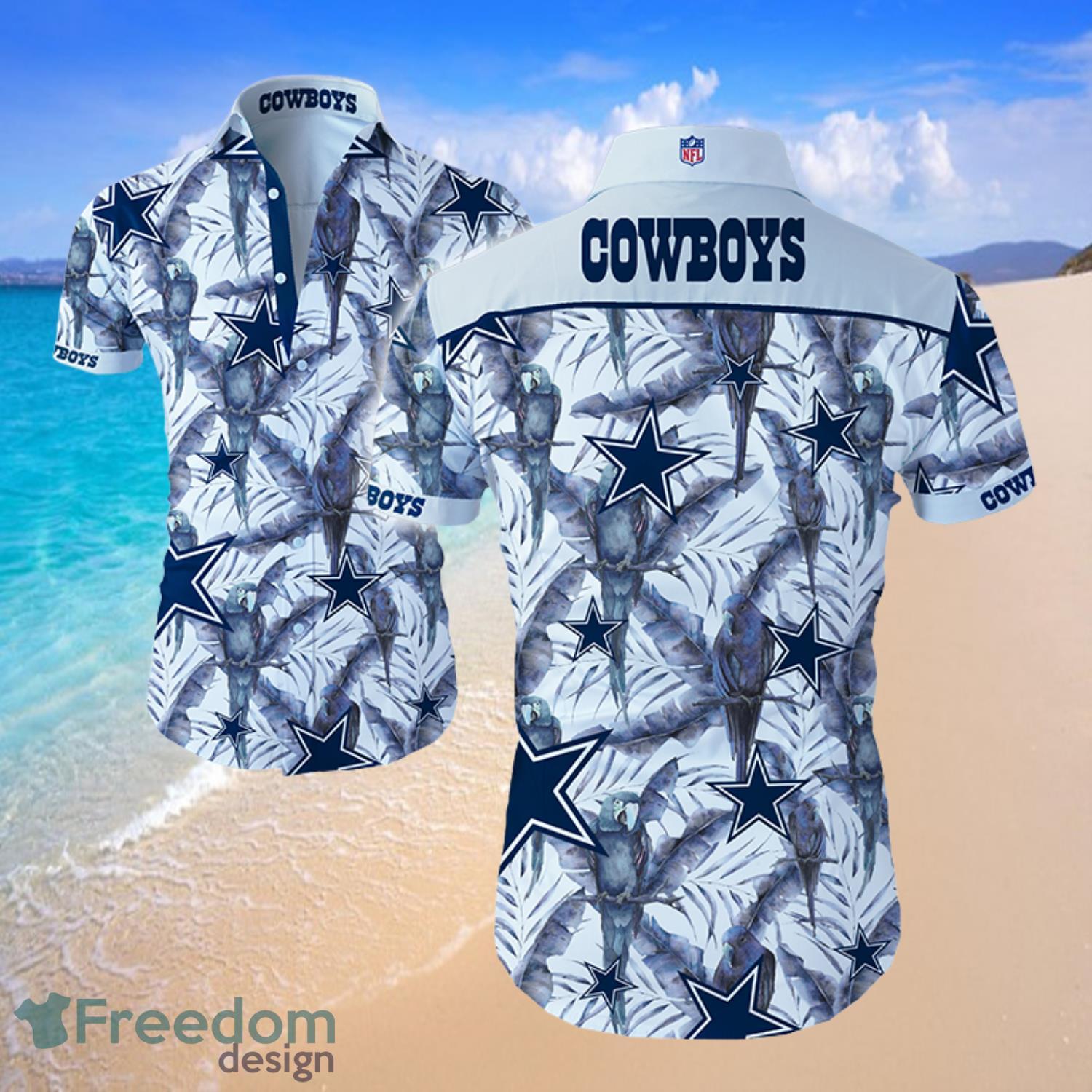 Dallas Cowboys NFL White Shirt Hawaiian Summer Beach Shirt Full Print Dallas Cowboys NFL White Shirt Hawaiian Summer Beach Shirt Full Print