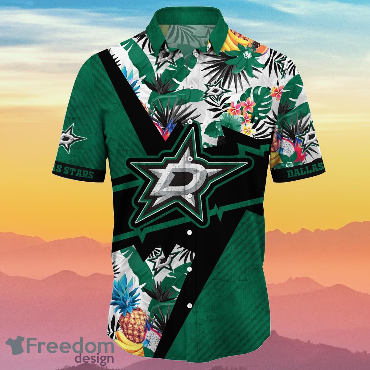 Dallas Stars NHL Flower Hawaiian Shirt Special Gift For Men And Women Fans