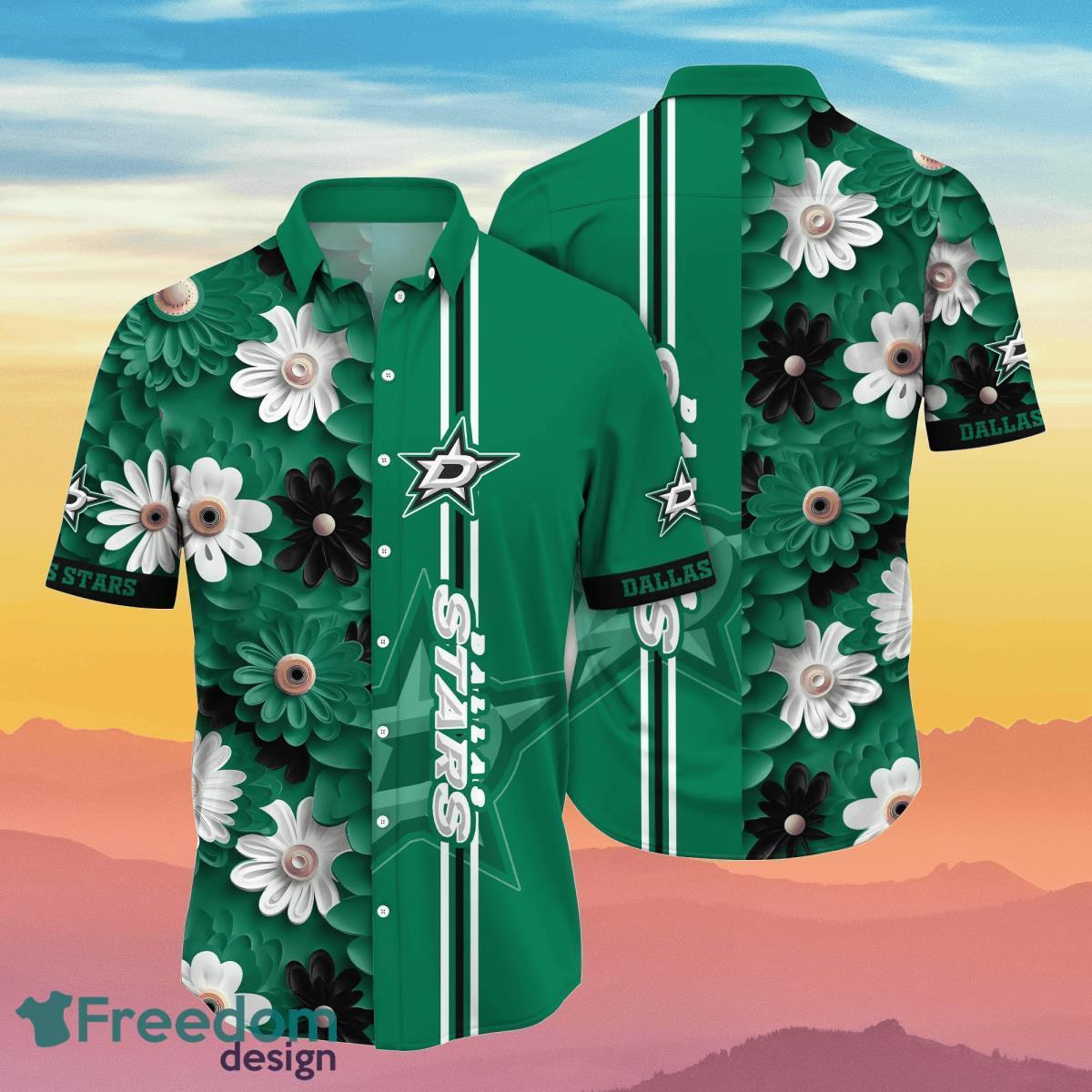 Dallas Stars NHL Flower Hawaiian Shirt Summer Football Best Gift For Fans Dallas Stars NHL Flower Hawaiian Shirt Summer Football Best Gift For Fans