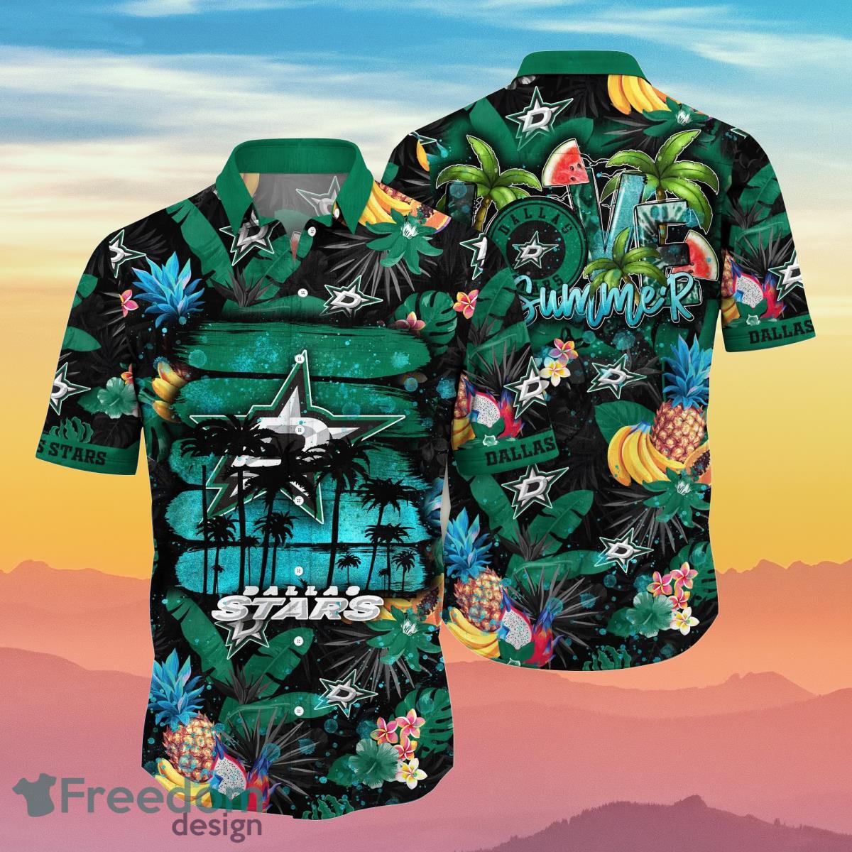 Dallas Stars NHL Flower Hawaiian Shirt Summer Football Gift For True Fans Dallas Stars NHL Flower Hawaiian Shirt Summer Football Gift For True Fans