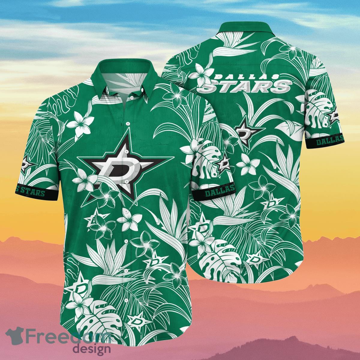 Dallas Stars NHL Flower Hawaiian Shirt Summer Football Unique Gift For Real Fans Dallas Stars NHL Flower Hawaiian Shirt Summer Football Unique Gift For Real Fans