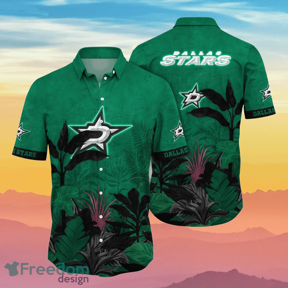 Dallas Stars NHL Flower Hawaiian Shirt Unique Gift For Fans Dallas Stars NHL Flower Hawaiian Shirt Unique Gift For Fans