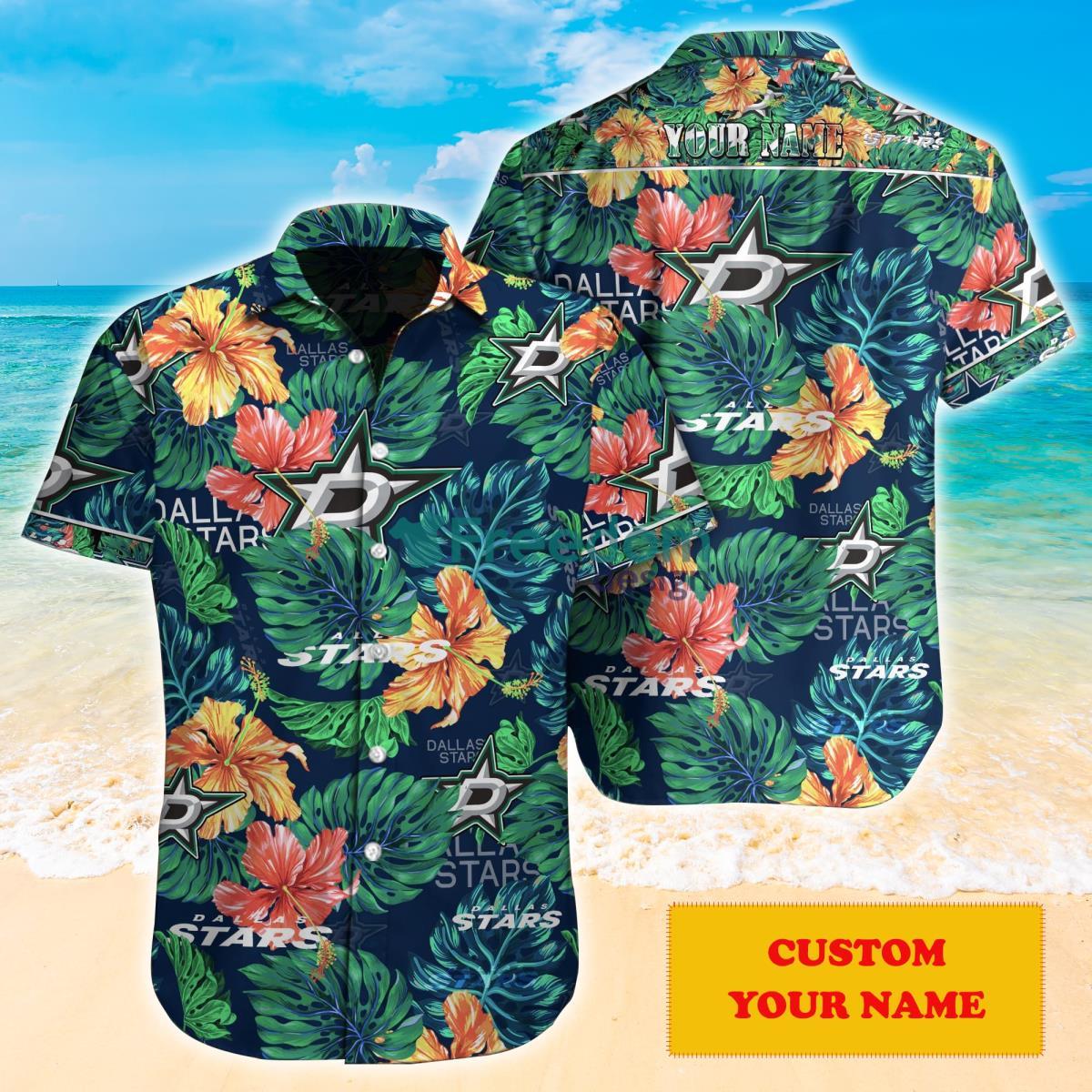 Dallas Stars NHL Personalized Hawaiian Shirt Great Gift For Fans Dallas Stars NHL Personalized Hawaiian Shirt Great Gift For Fans