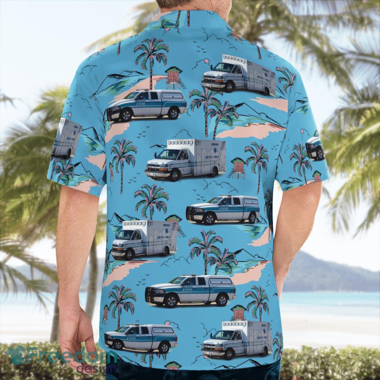 Dare County EMS Beach Hawaiian Shirt Gift For Summer Holiday