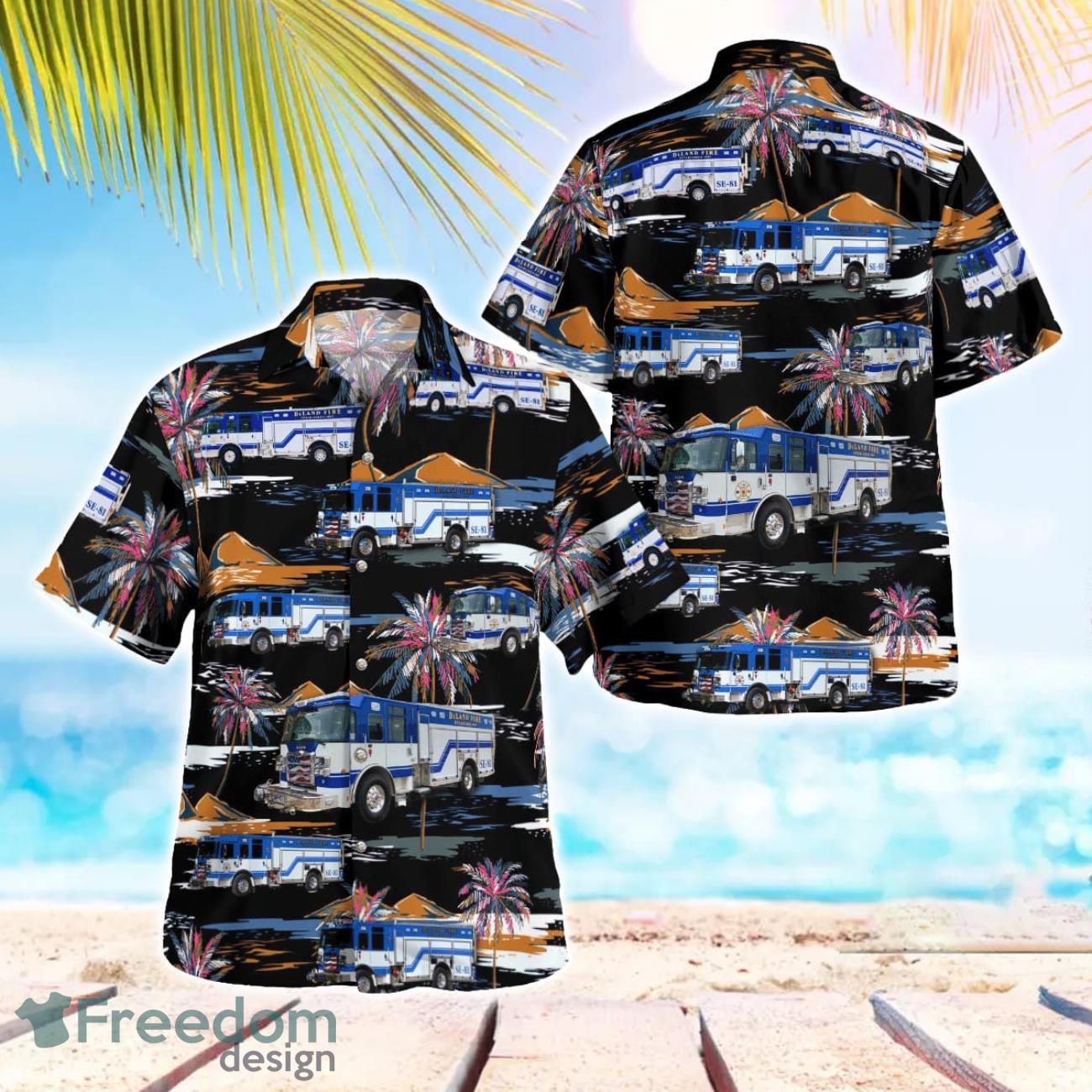DeLand Fire Department Beach Hawaiian Shirt Summer Gift DeLand Fire Department Beach Hawaiian Shirt Summer Gift