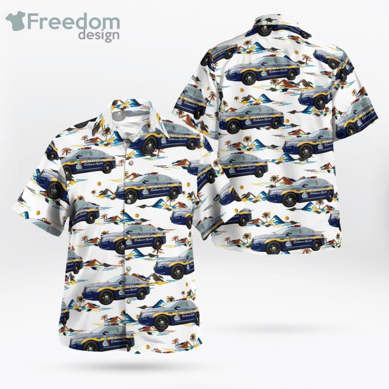 Delaware Capitol Police Ford Taurus Police Interceptor Hawaiian Shirt Delaware Capitol Police Ford Taurus Police Interceptor Hawaiian Shirt