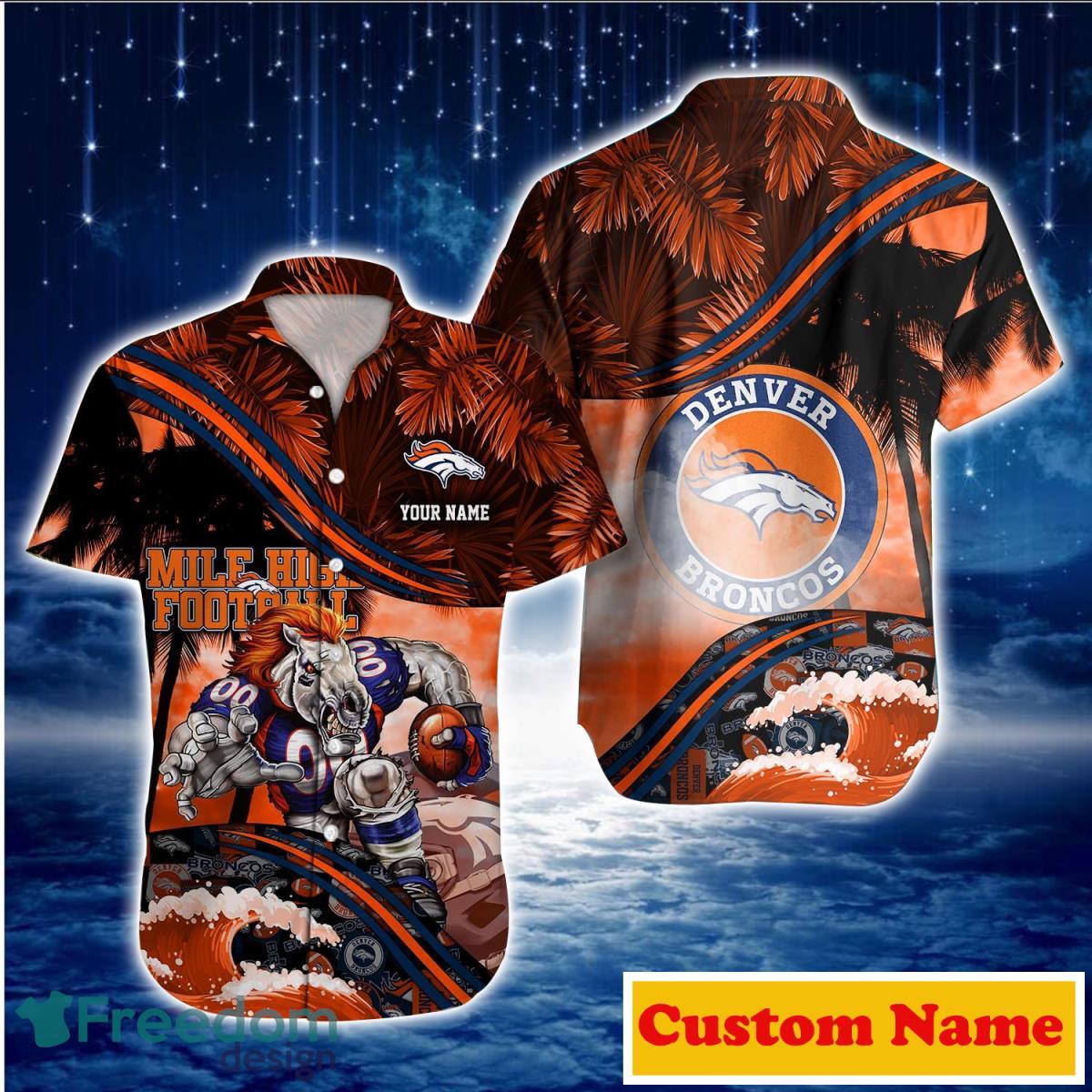 Denver Broncos NFL Custom Name Hawaiian Shirt For Men And Women Great Gift For Fans Denver Broncos NFL Custom Name Hawaiian Shirt For Men And Women Great Gift For Fans